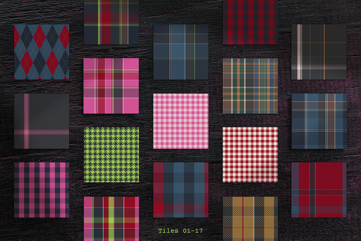 100 Gothic & Punk Tartan Patterns, a Pattern Graphic by IuliiaSavko (Photo 6 of 18)