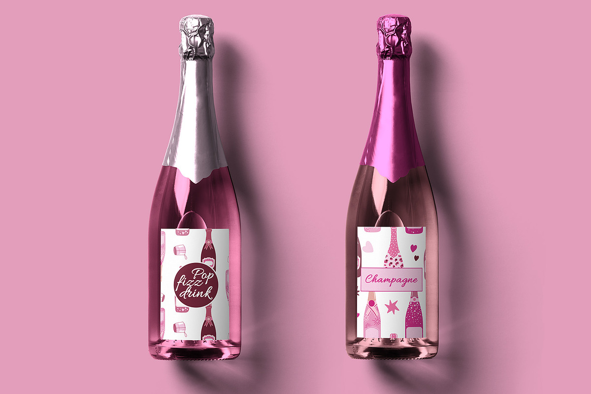 Pink Champagne Clipart, a Food Illustration by Teresa Art Store (Photo 5 of 9)