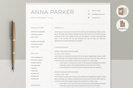Resume Template / CV, a Resume Template by TheResumeCoach
