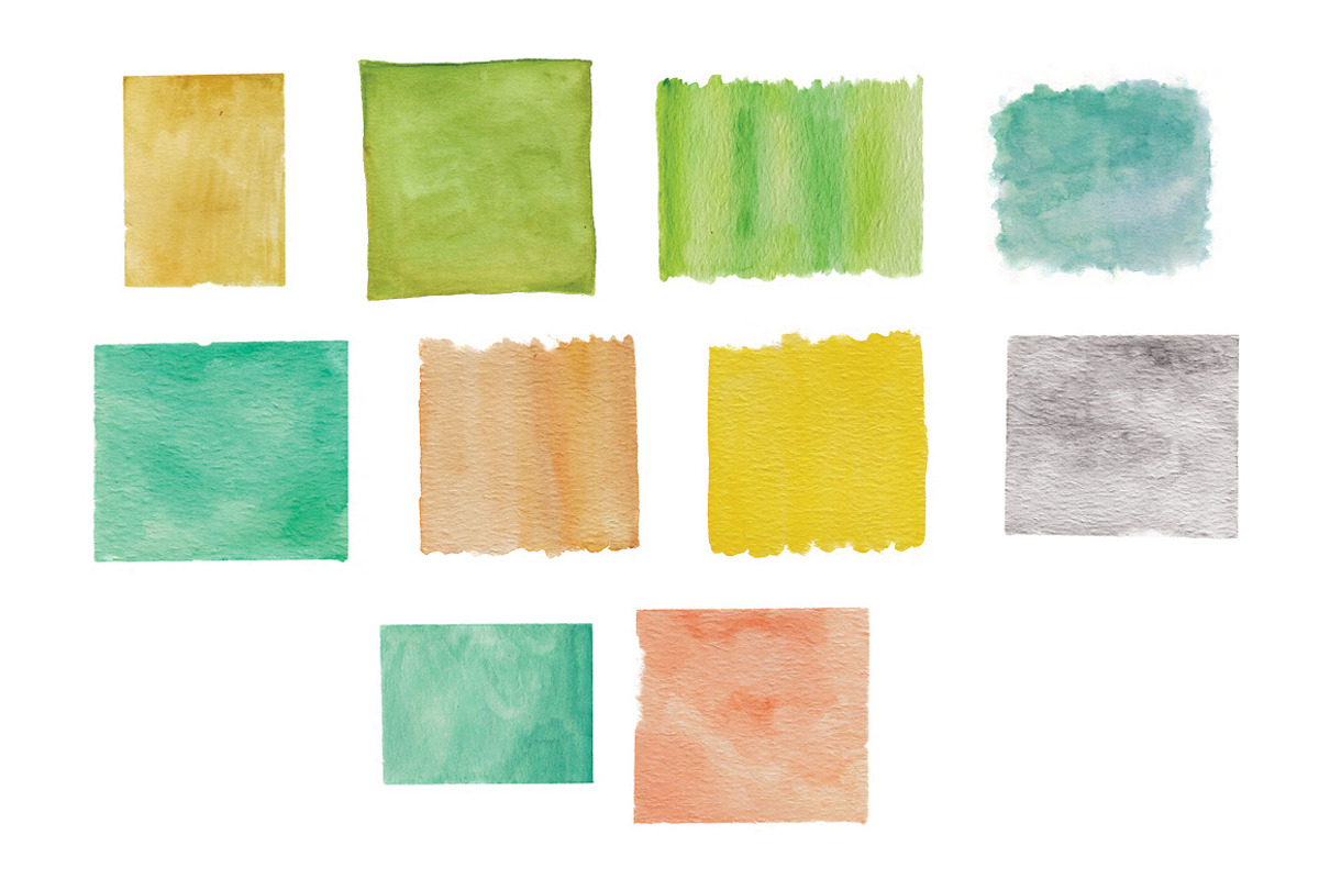 Wash Up | 10 Watercolor Rectangles preview 2