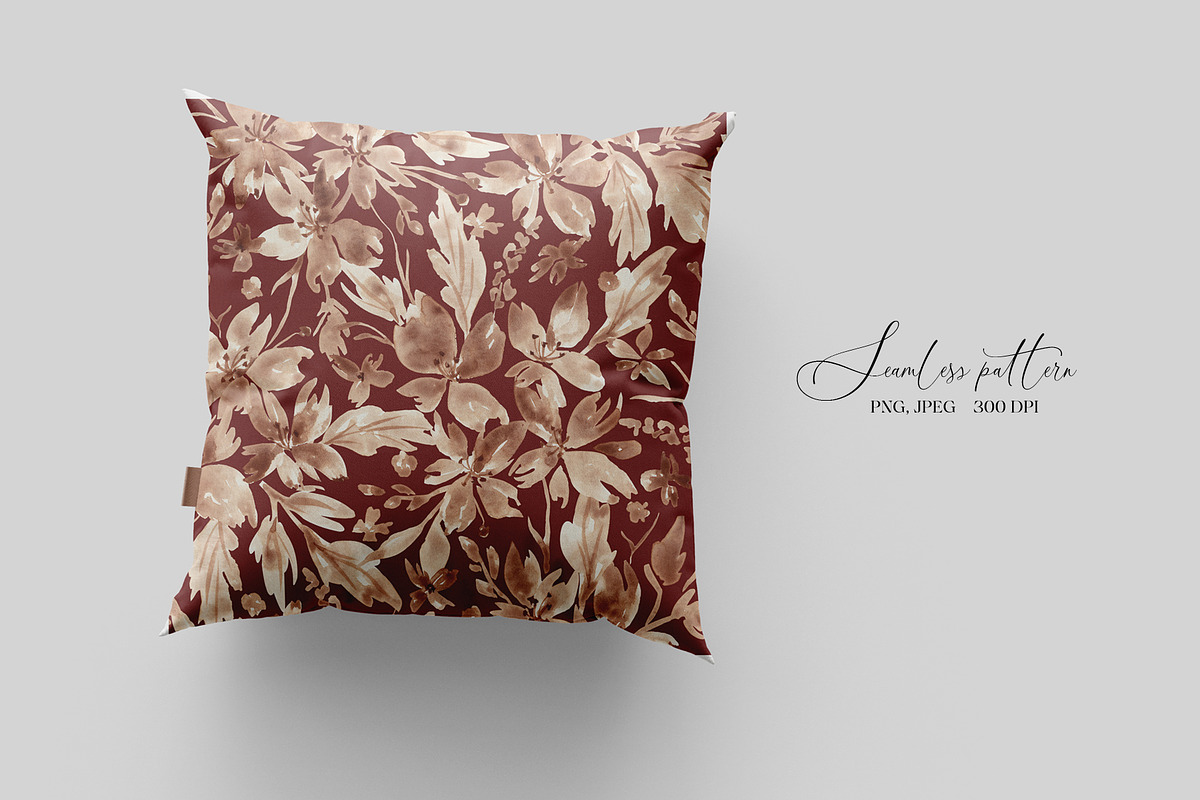Mocha Mousse Floral pattern, a Pattern Graphic by SirenaArt (Photo 11 of 16)