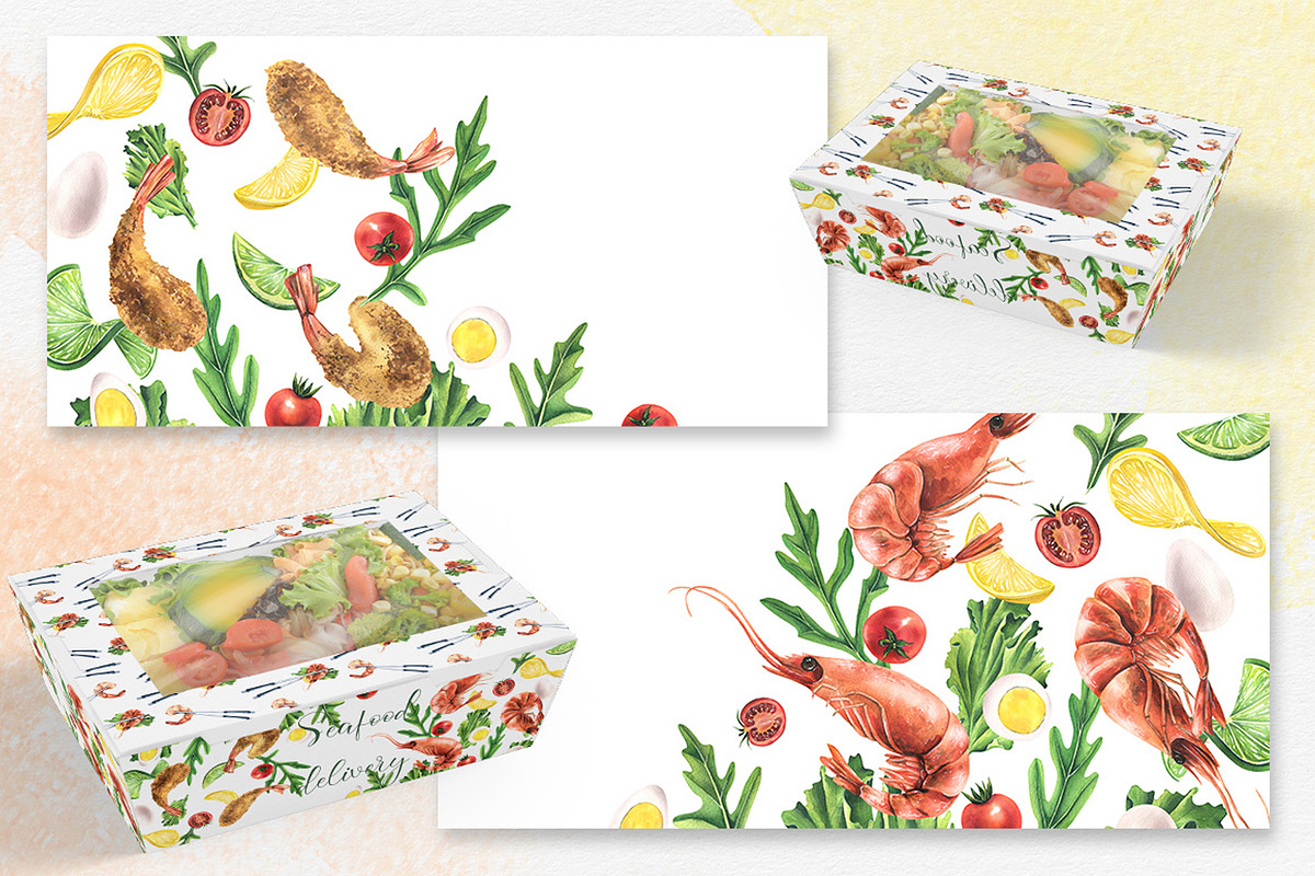 Shrimp Salad Wreath Template, an Illustration by NATASHA CHU (Photo 3 of 4)