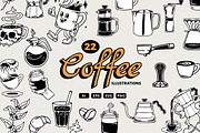 Coffee Illustrations, a Food Illustration by cd-design.co (Thumbnail 1 of 7)
