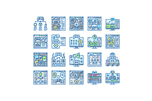 game development computer icons hand, an Object Illustration by pikepicture