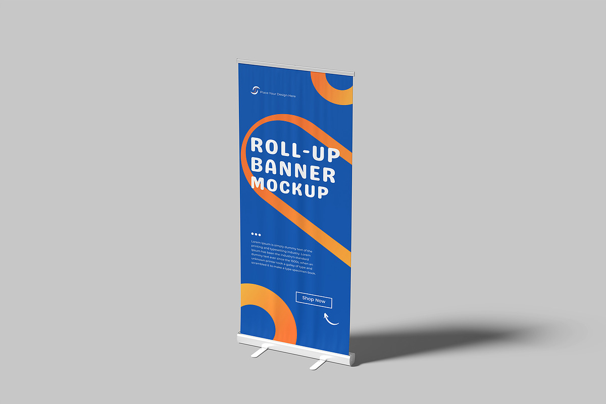 Rollup Banner Mockup, a Print Template by graphictime (Photo 4 of 12)