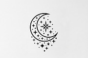 50 Crescent Moon with Stars, an Empty State Illustration by Amazin_art (Thumbnail 23 of 47)