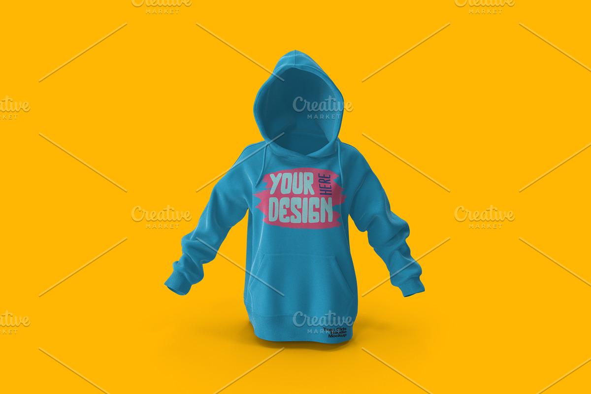 Teen's or Kid's Hoodies Mockup, a Hoody Mockup by Aprndy85 (Photo 2 of 3)