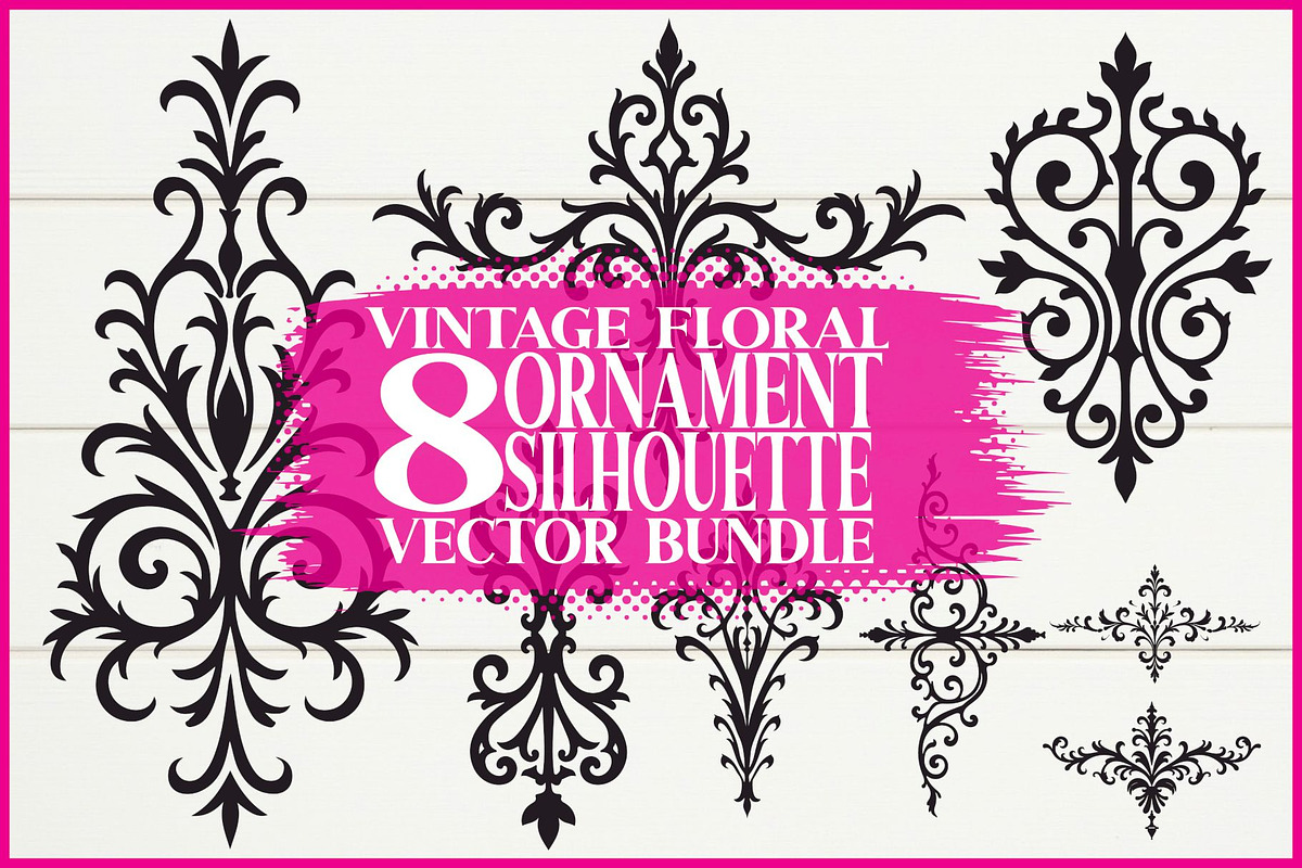 Retro Ornament Vector Silhouette Bun, an Illustration by jahid234 (Photo 1 of 9)