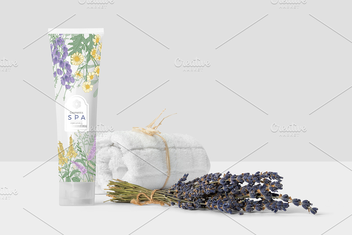 Wild flowers,herbs,herbaceous plants, a Texture Illustration by Good Studio (Photo 18 of 22)