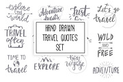 Hand drawn travel quotes, a Graphic by Imageblend (Thumbnail 1 of 5)
