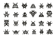 Pixel invaders. Retro space game art, an Object Graphic by Stock-Smart-Start (Thumbnail 1 of 3)