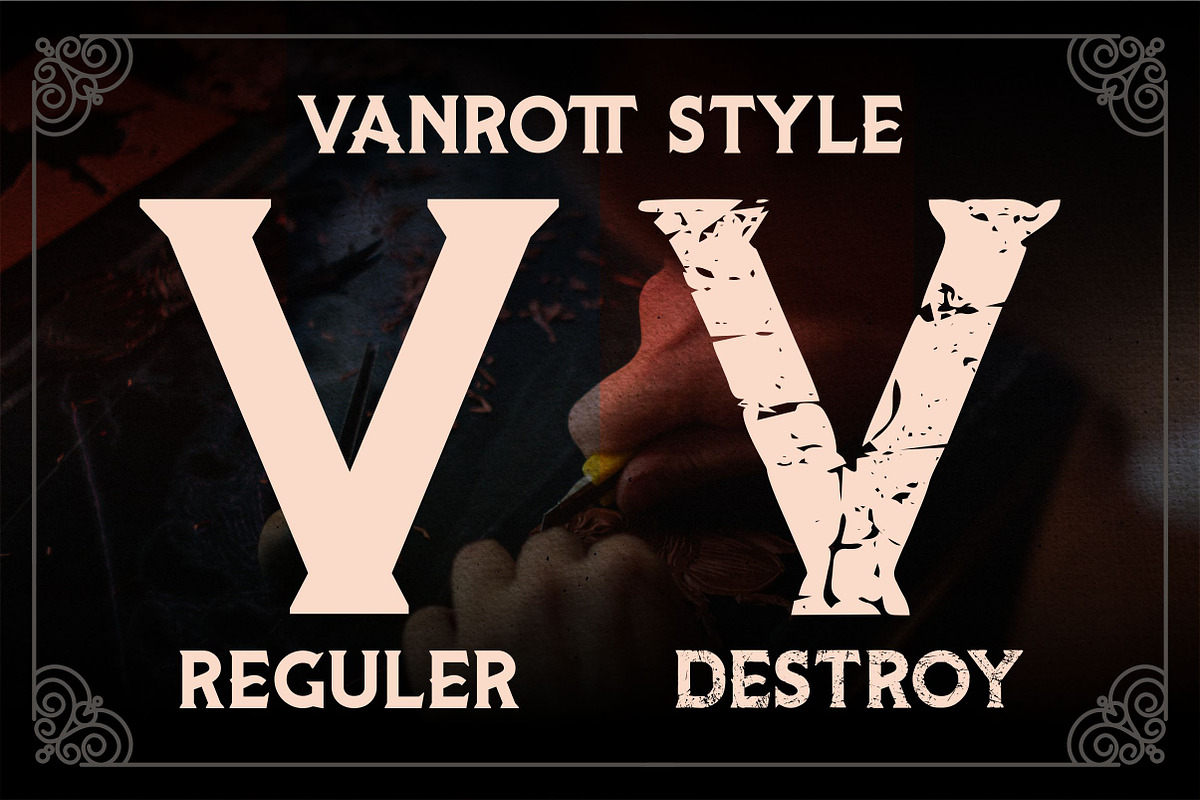 Vanrott - Old Style Font preview 3
