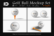 Golf Ball Mockup Set, an Advertising Mockup by ForgeDesign (Thumbnail 1 of 7)