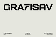 Grafisav - Athletic Display Font, a Sans Serif Font by Elmous (Thumbnail 1 of 10)
