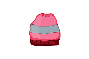 Face Winter Hat Woman Cartoon Vector