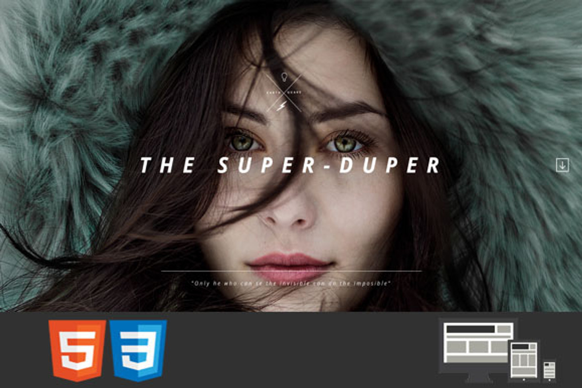 Super-Duper HTML One Page Template, a Landing Page Template by earthquake (Photo 1 of 6)