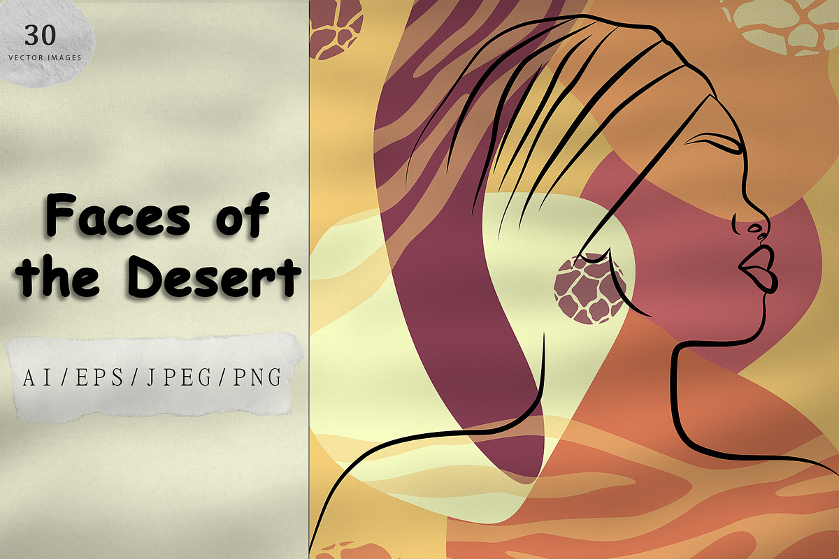 Faces of the Desert, a Person Illustration by Vinegret -Shop (Photo 1 of 8)
