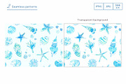 Blue Watercolor Seashell Collection, an Object Graphic by Sawango Designs (Thumbnail 3 of 5)