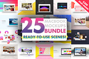25 MacBook™ Mockups Bundle, a Mac Mockup by eppearance (Thumbnail 1 of 25)