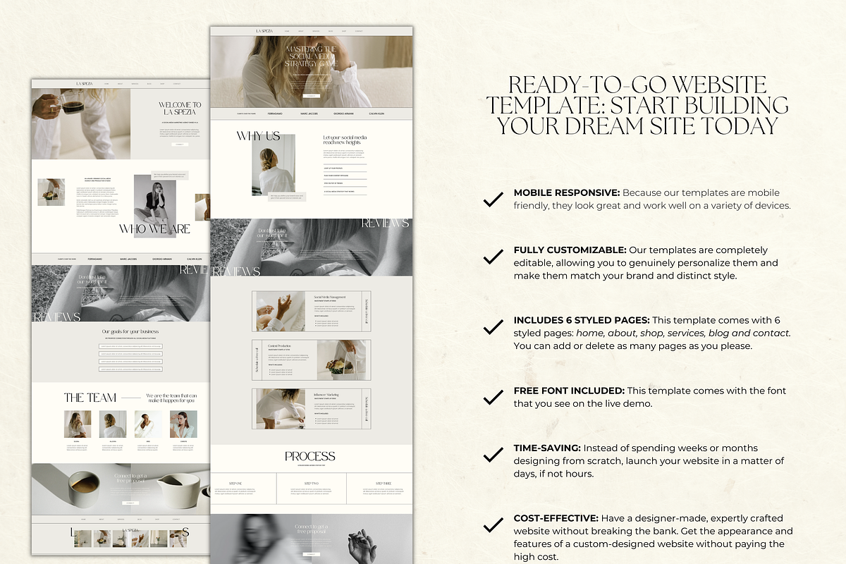 Wix Website Template Small Business, a Wix Template by Branding Babe Co. (Photo 3 of 10)