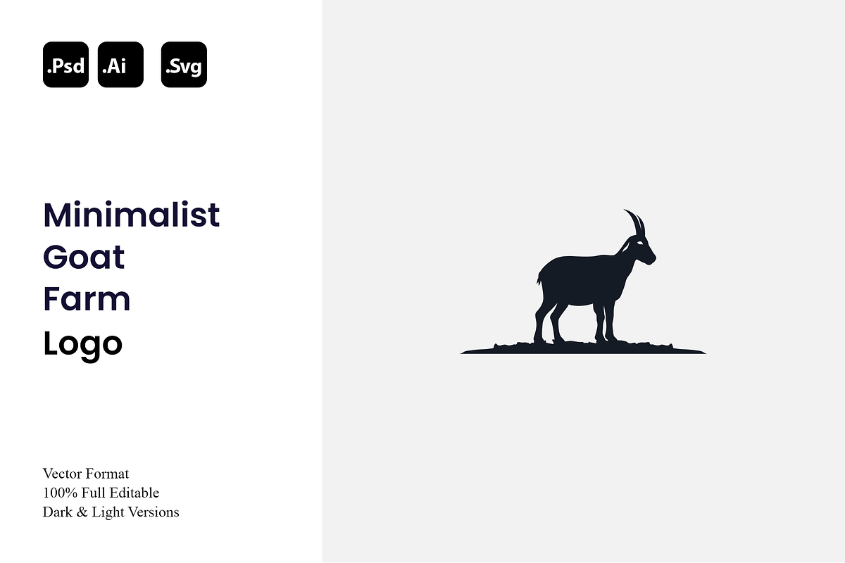 Minimalist Goat Farm Logo, a Branding & Logo Template by Luxury Logos (Photo 1 of 4)