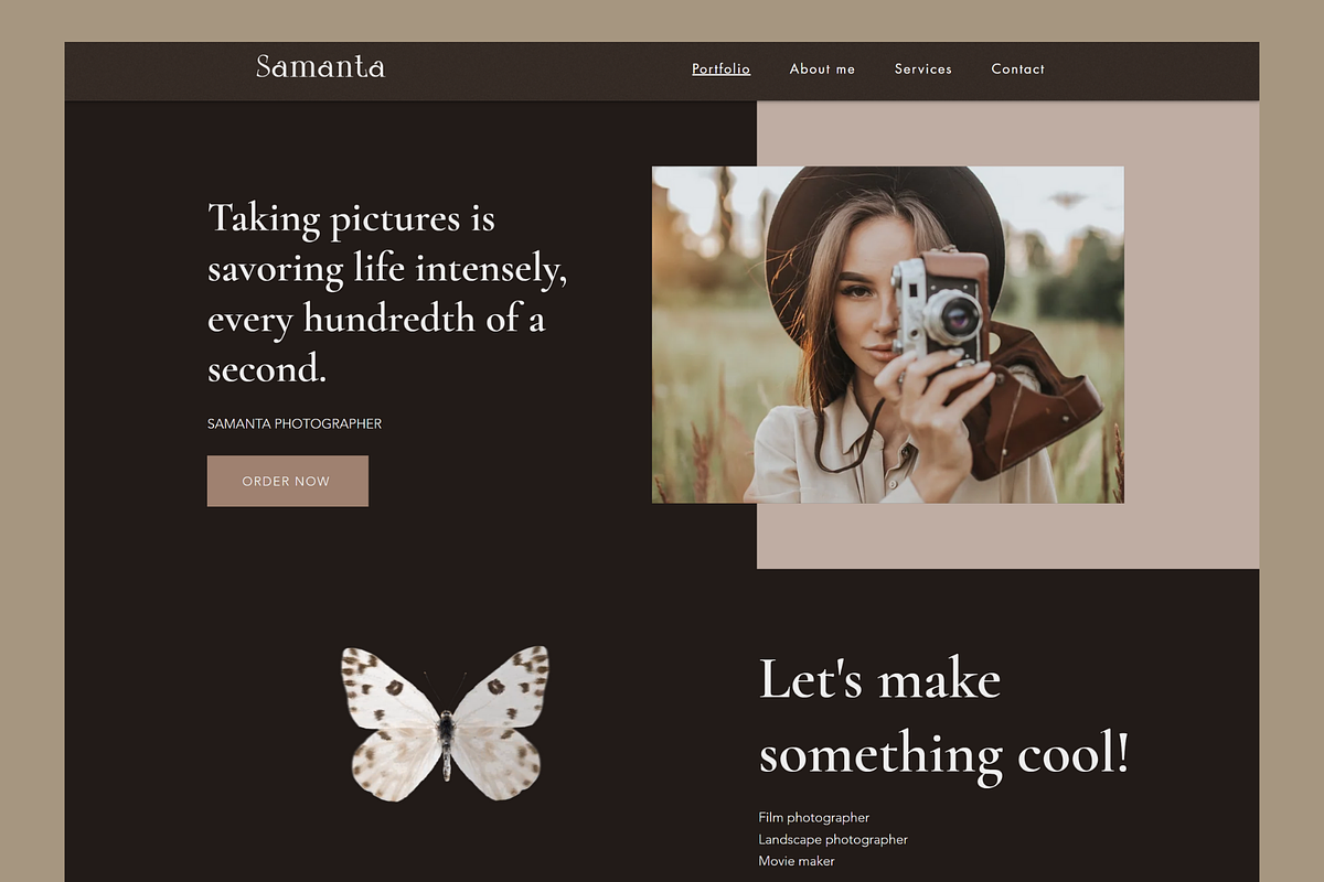 Wix Website Template Photographer, a Wix Template by Wixify Studio (Photo 2 of 12)