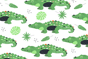 Seamless Zoo Patterns