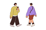 People walking on street set, a Person Illustration by Good Studio (Thumbnail 10 of 10)