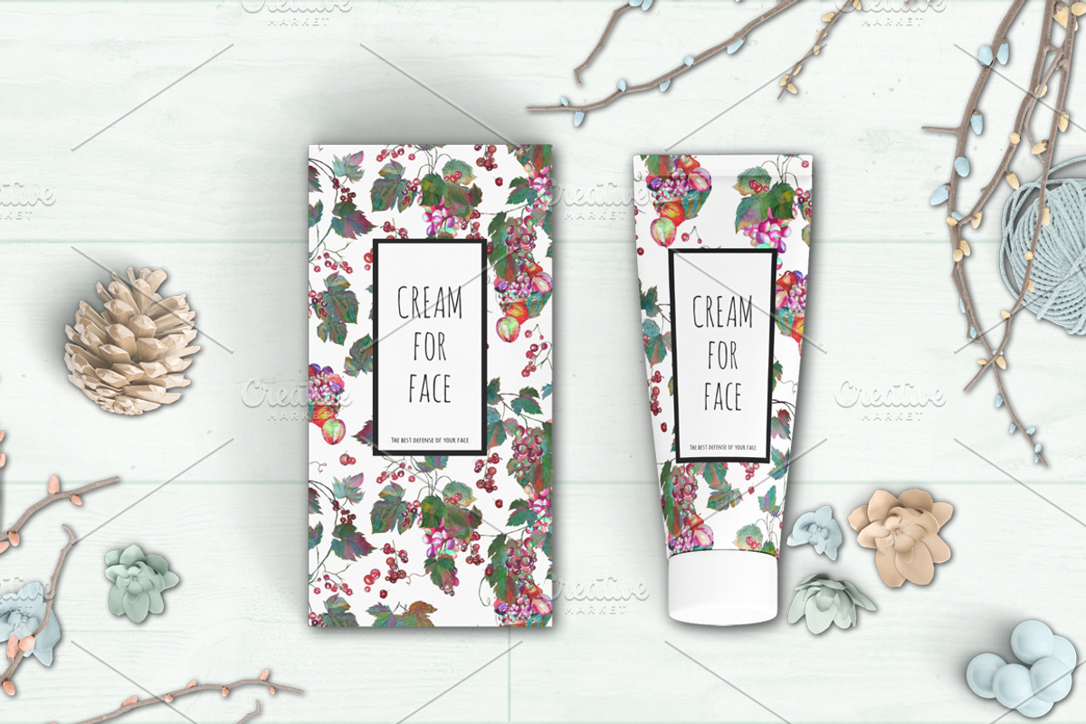 Watercolor grape set + Bonus 4 BG., a Decorative Illustration by redstudio (Photo 10 of 11)