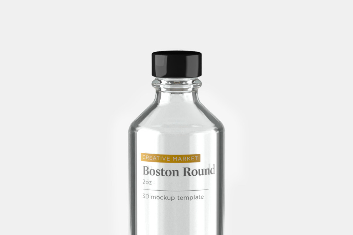 Boston Round Glass Bottle 2oz, an Object 3D Model by ashleycam3ron (Photo 3 of 4)