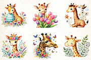 Giraffe Clipart, Spring Clipart Bund, an Illustration by DreamCafeArt (Thumbnail 3 of 3)