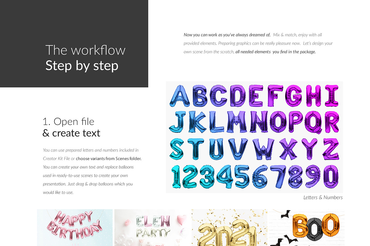 Balloons Designer Kit Mock-upd, a Household Mockup by Mocca Mockups Store (Photo 4 of 6)
