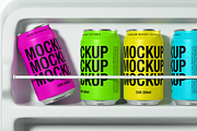 Cans Mockup - Fridge Scene, a Packaging Mockup by TD Mockup (Thumbnail 3 of 3)