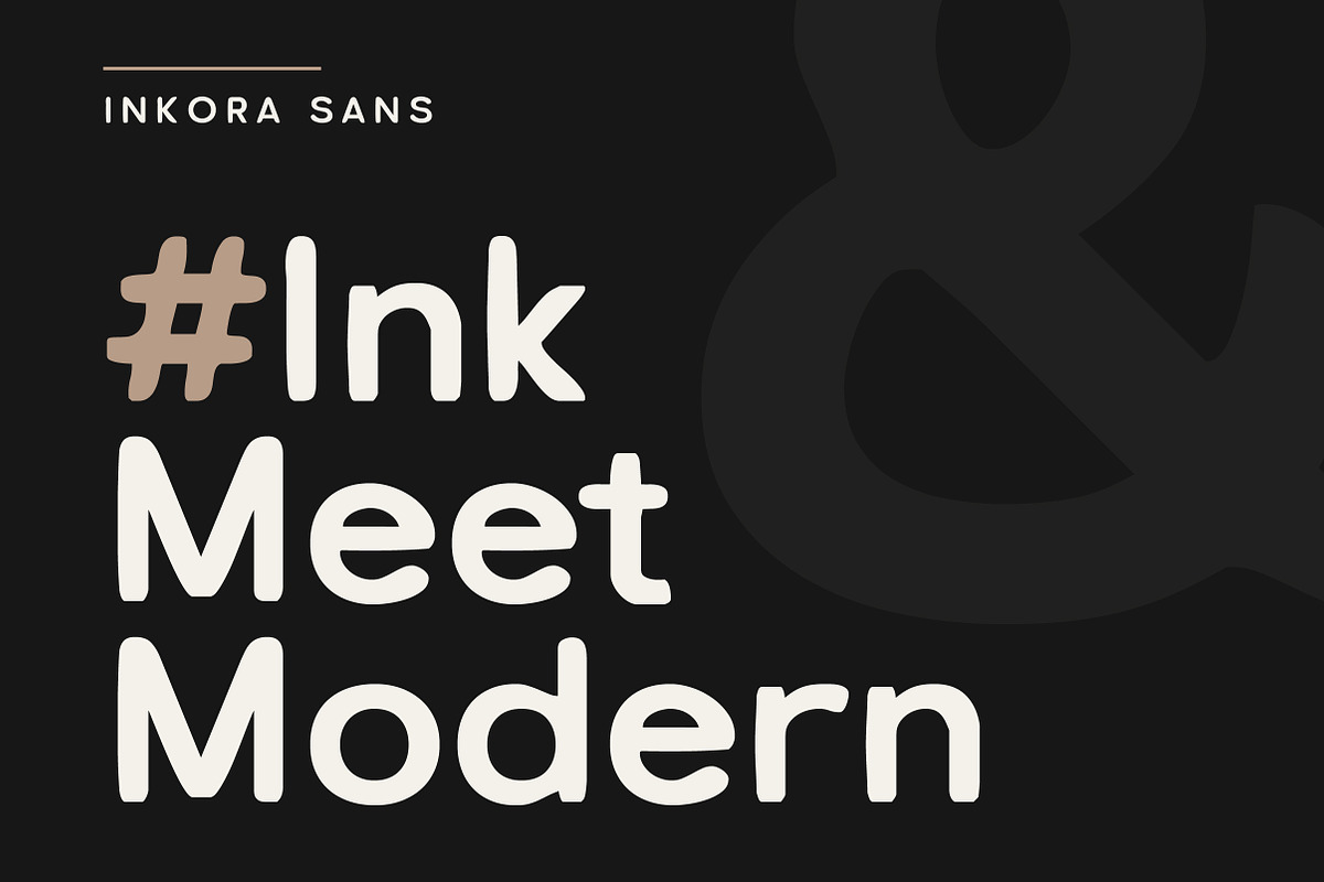 Inkora Sans - Modern Inky Display, a Sans Serif Font by Lettertype Studio (Photo 2 of 14)