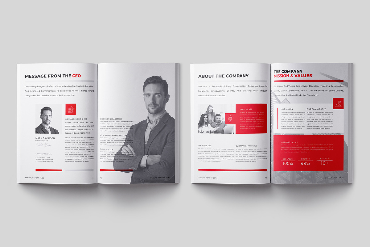 Annual Report Template, a Brochure Template by Designsoul14 (Photo 6 of 15)