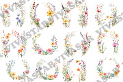 Watercolor floral wreaths clipart, an Illustration by vivastarkids (Thumbnail 2 of 3)