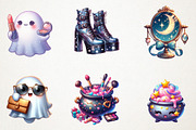 Halloween Girly Witch Vibes Clipart, an Illustration by RobertsArt (Thumbnail 3 of 7)