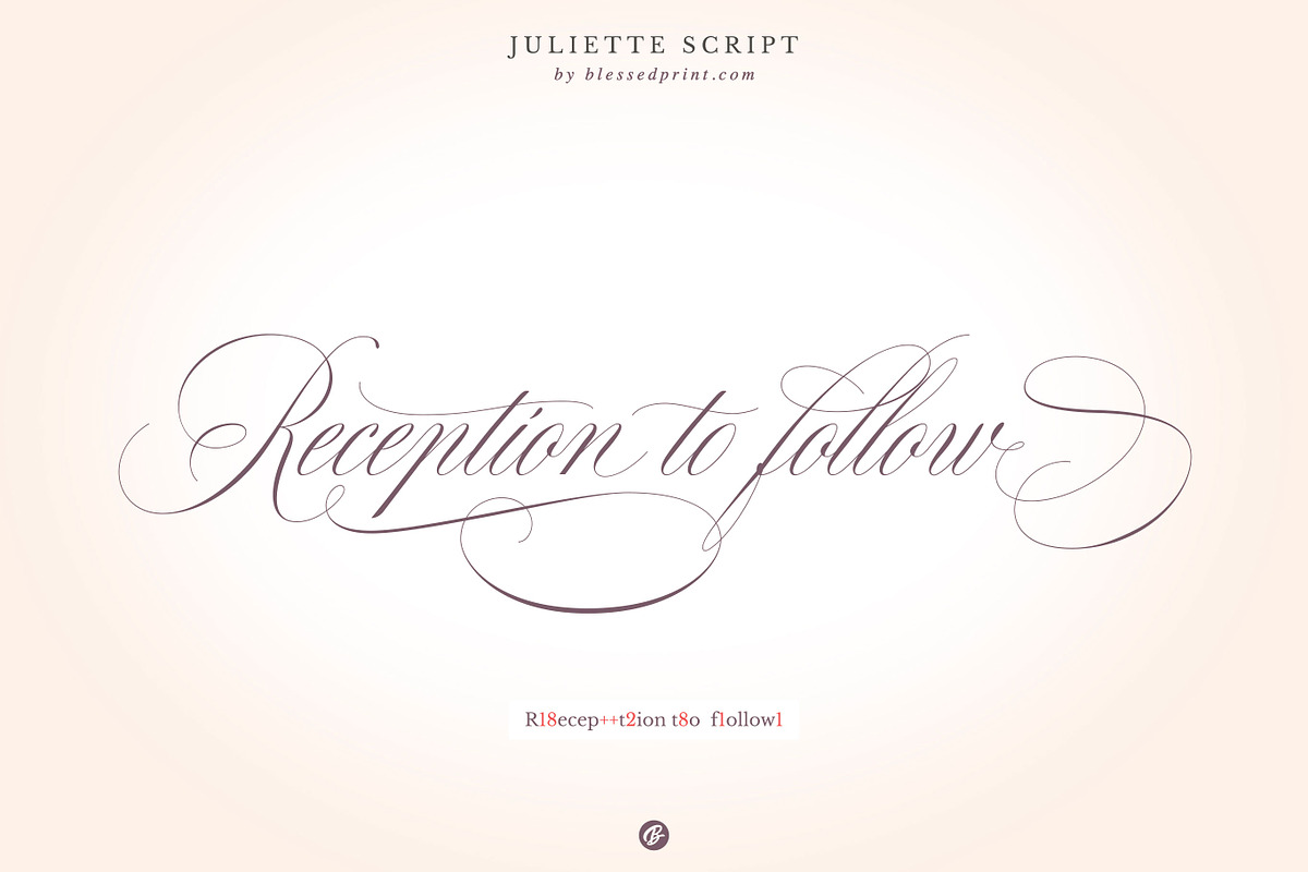Juliette – Romantic Wedding Script, a Script Font by Blessed Print (Photo 15 of 34)