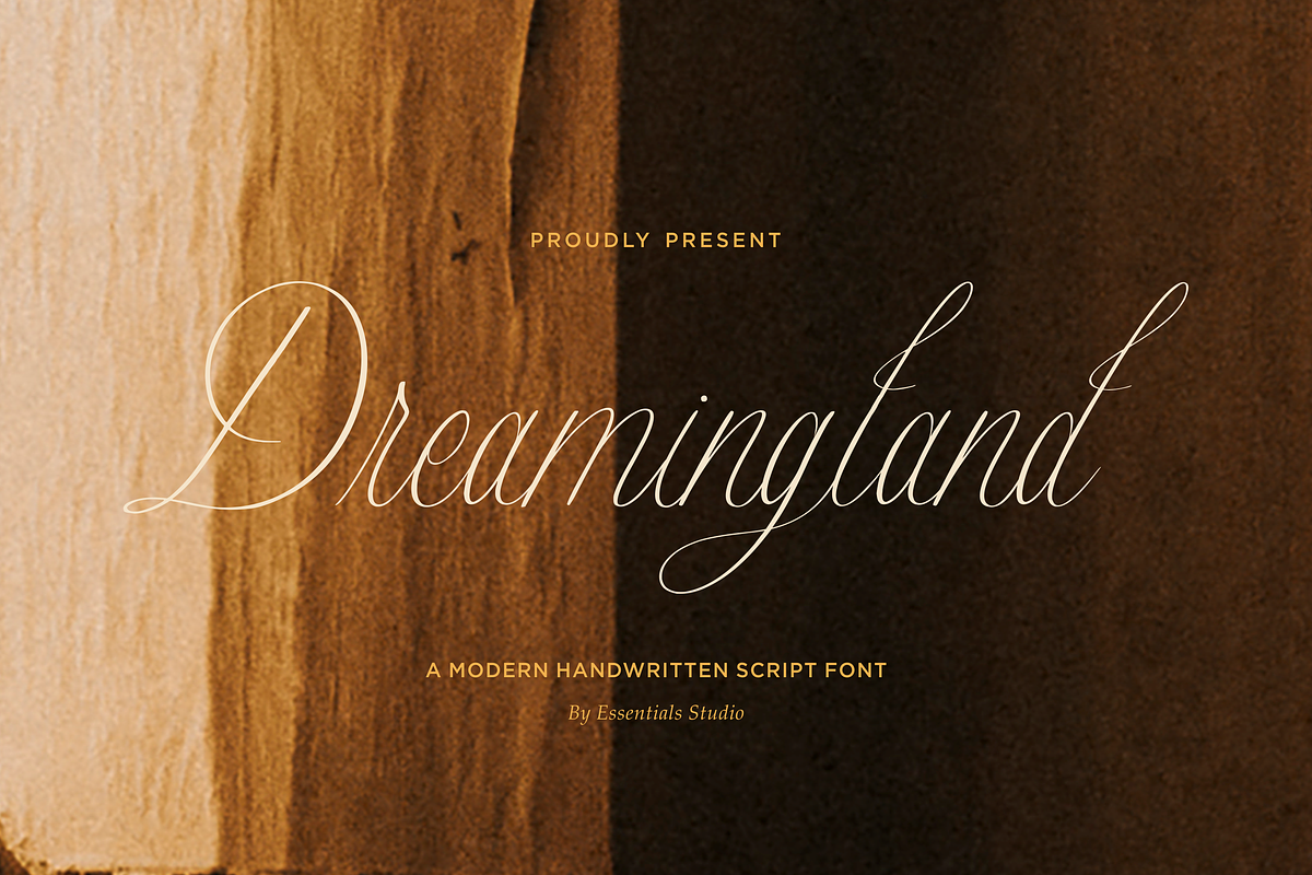 Dreamingland, a Script Font by Essentials Studio (Photo 1 of 6)