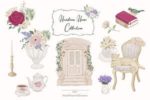 Cottagecore Vintage Floral Clipart