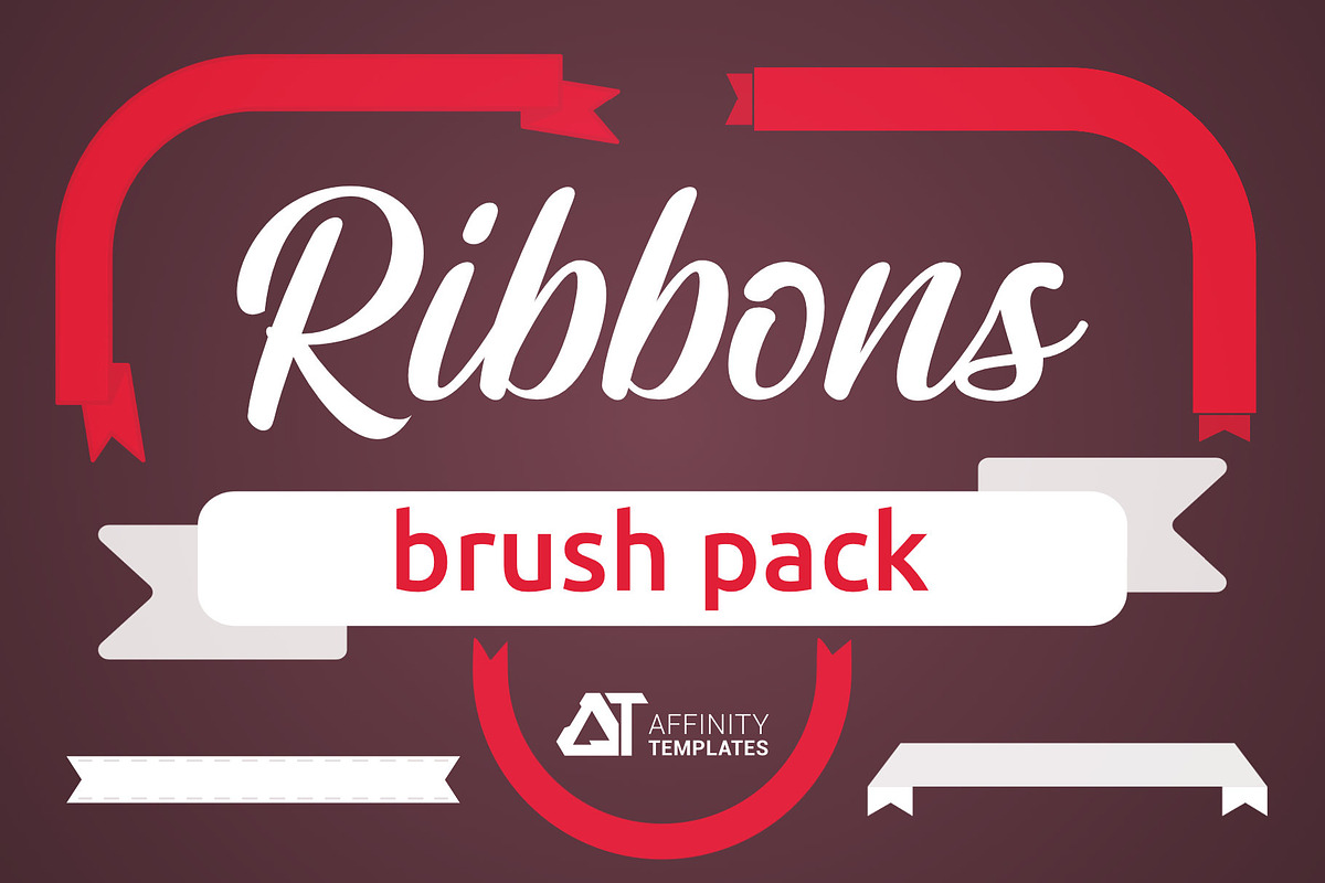 Ribbon Brush Pack for Affinity Apps, a Brush Add-On by Affinity Templates (Photo 1 of 7)