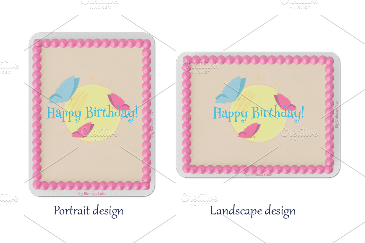 Edible cake Mockup set. PSD mockup., a Product Mockup by NatalyaZelenova (Photo 4 of 6)