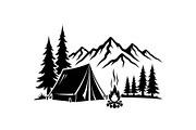 50 Camping Mountain Vector Bundle, an Illustration by jahid234 (Thumbnail 51 of 51)