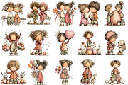 Whimsical Easter Kids Clipart, an Illustration by OK Design (Thumbnail 3 of 6)