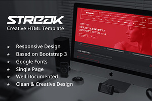 Streak Creative HTML Template