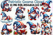 Patriotic Gnome Clipart - Patriotic, an Illustration by Sublimation Artist (Thumbnail 1 of 6)