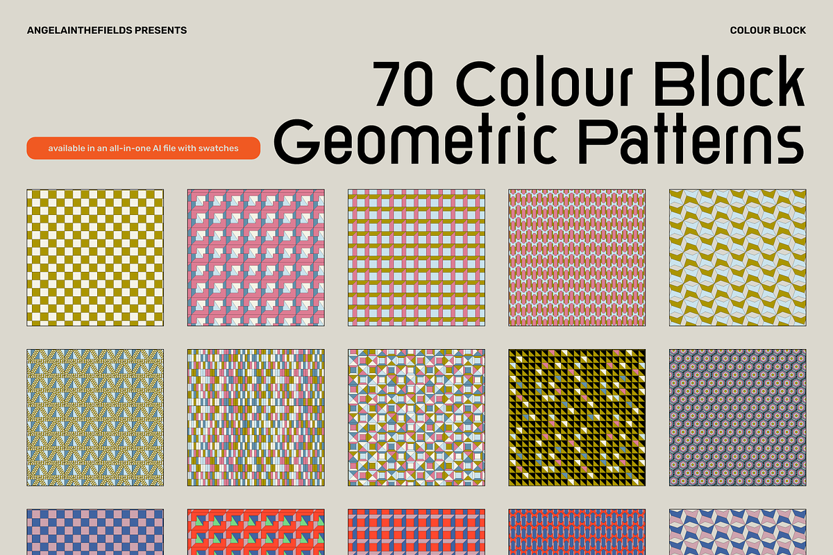 Retro Colour Block Vector Objects, an Object Graphic by angelainthefields (Photo 20 of 23)
