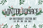 Hand Drawn Winter Christmas Foliage, an Illustration by La Bella Rue (Thumbnail 1 of 4)