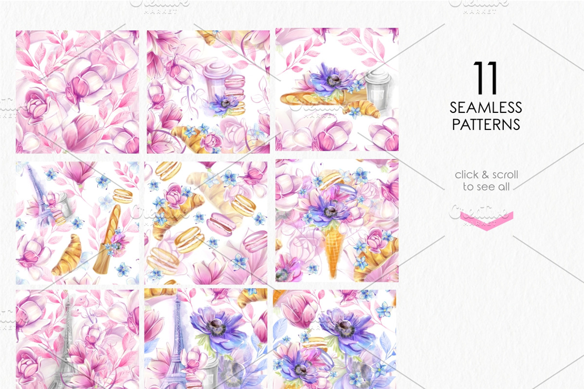 Paris watercolor clip art, an Education Illustration by katmonne (Photo 6 of 10)