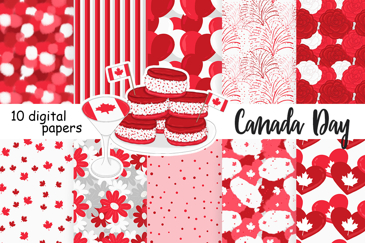 Canada Day Pattern, a Pattern Graphic by GlamArtZhanna (Photo 2 of 2)